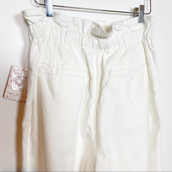 Free People Margate Pleated Trousers White Med Lg - Picture 9 of 9